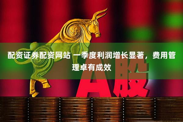 配资证券配资网站 一季度利润增长显著,费用管理卓有成效